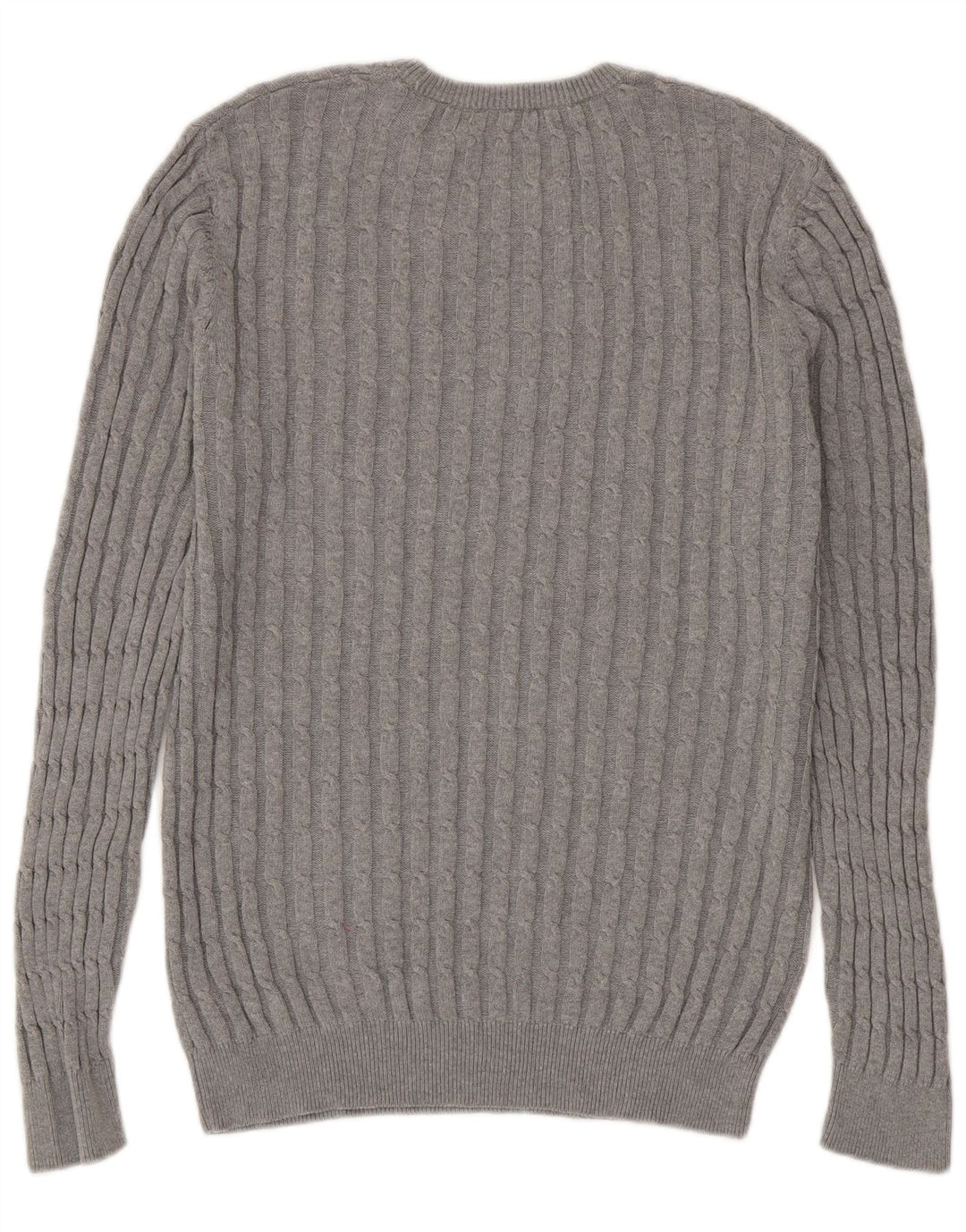 Jack Wills Herren-Pullover mit Rundhalsausschnitt aus mittelgrauer Baumwolle