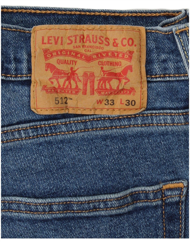LEVI'S Herren 512 Slim Tapered Jeans W33 L30 Blaue Baumwolle