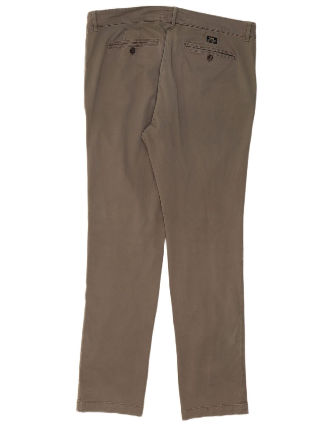 RIFLE Slim Chino-Hose für Herren, W38, L33, graue Baumwolle