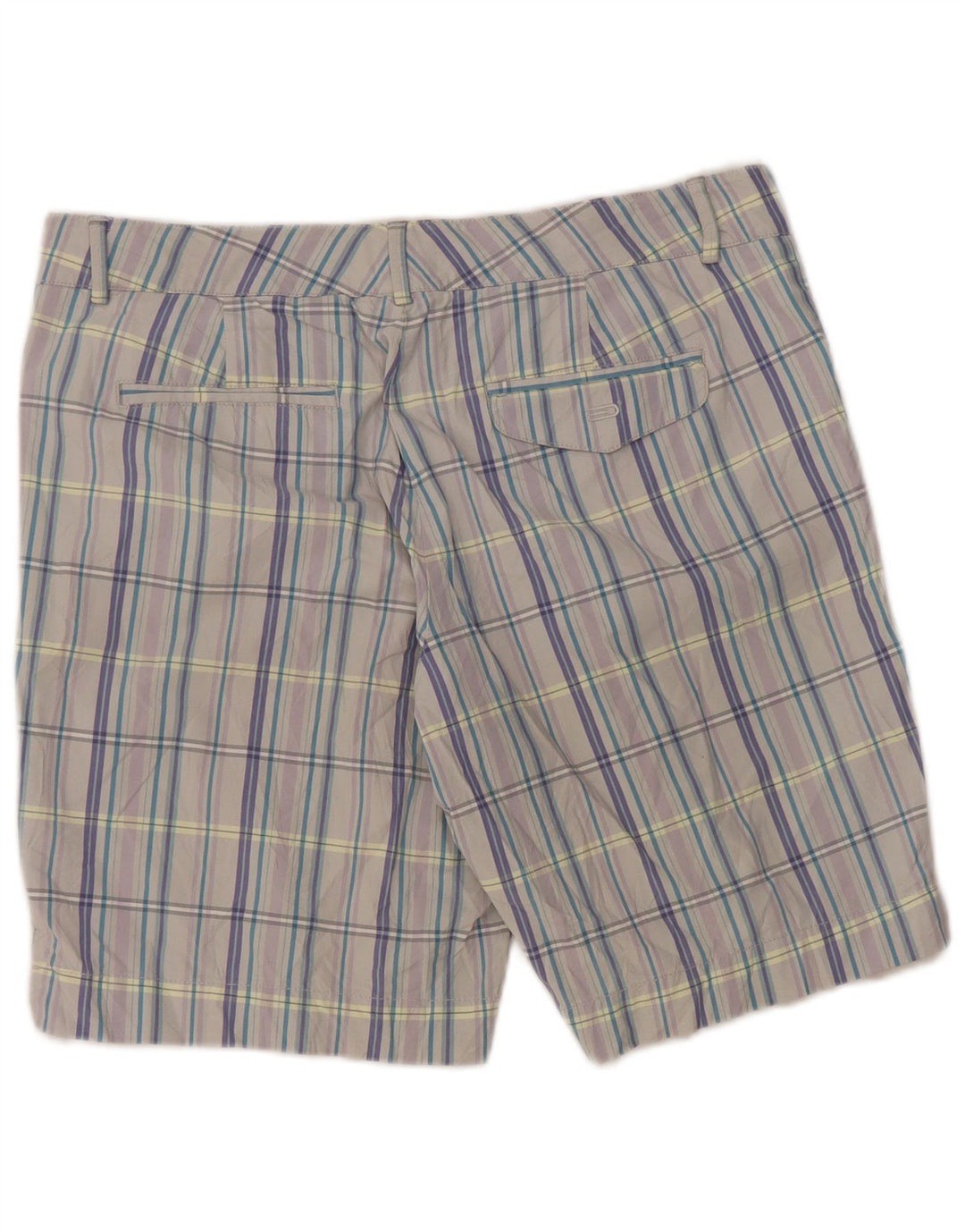 DOCKERS Freizeitshorts für Damen US 8 Medium W34 Grau karierte Baumwolle