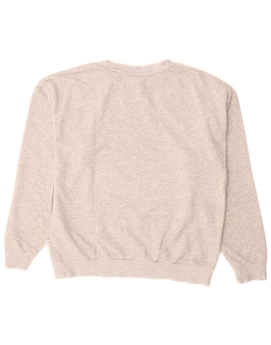 Puma Womens Graphic Sweatshirt Pullover UK 12 Mittelgrau gefleckte Baumwolle