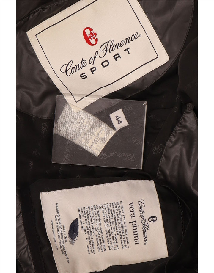 Conte of Florence Damen Wattierte Jacke IT 44 Mittelbraun Farbblock