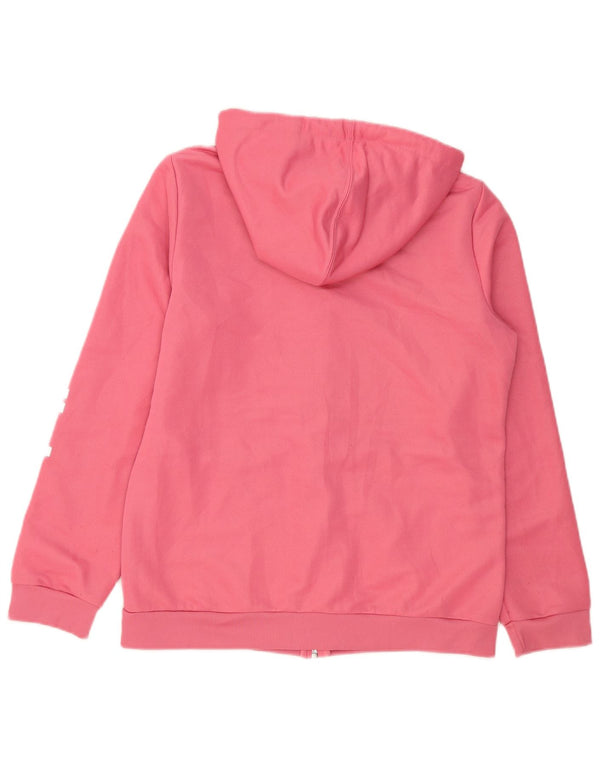 Adidas Damen Graphic Zip Hoodie Pullover UK 16/18 Large Rosa Polyester