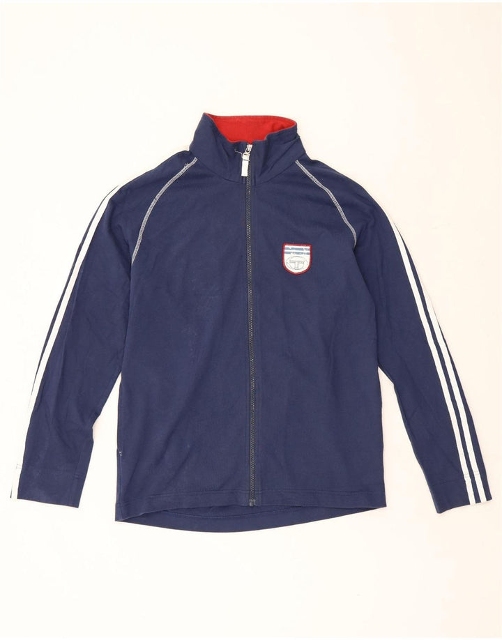 Sergio Tacchini Herren-Trainingsanzug mit grafischem Oberteil, große marineblaue Baumwolle