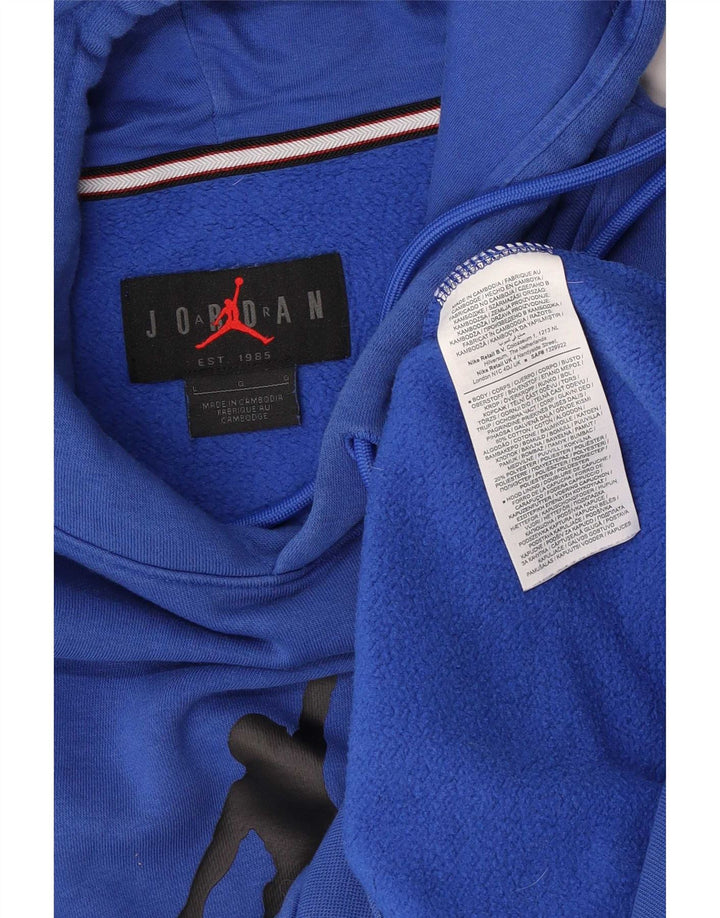 Jordan Herren-Kapuzenpullover mit Grafik, groß, aus blauer Baumwolle