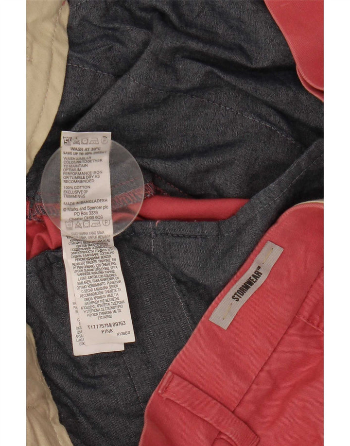 Marks & Spencer Herren-Chinoshorts, W36, Größe L, Rosa, Baumwolle