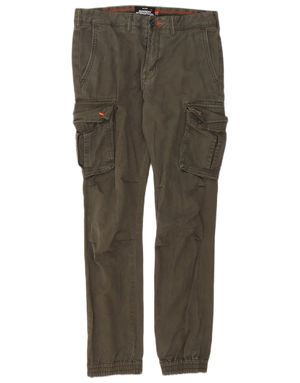Superdry Herren Slim Jogger Cargohose W32 L32 Khaki Baumwolle