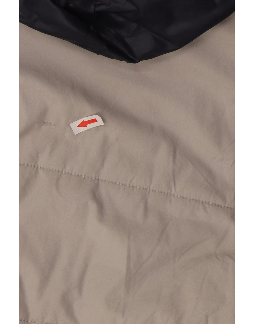 Fila Wattierte Herrenjacke mit Kapuze, UK 38, mittelgraue Baumwolle