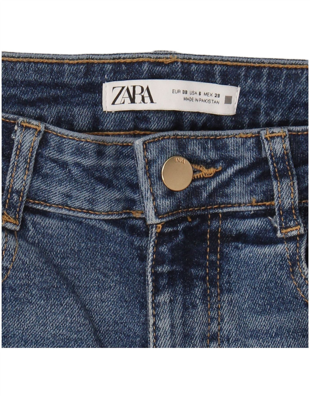 ZARA Womens Flared Jeans EU 38 Small W28 L33 Blue Cotton