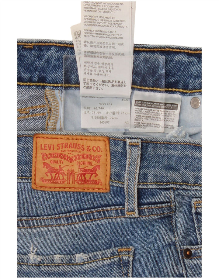 LEVI'S Damen 712 Slim Jeans W29 L32 Blaue Baumwolle