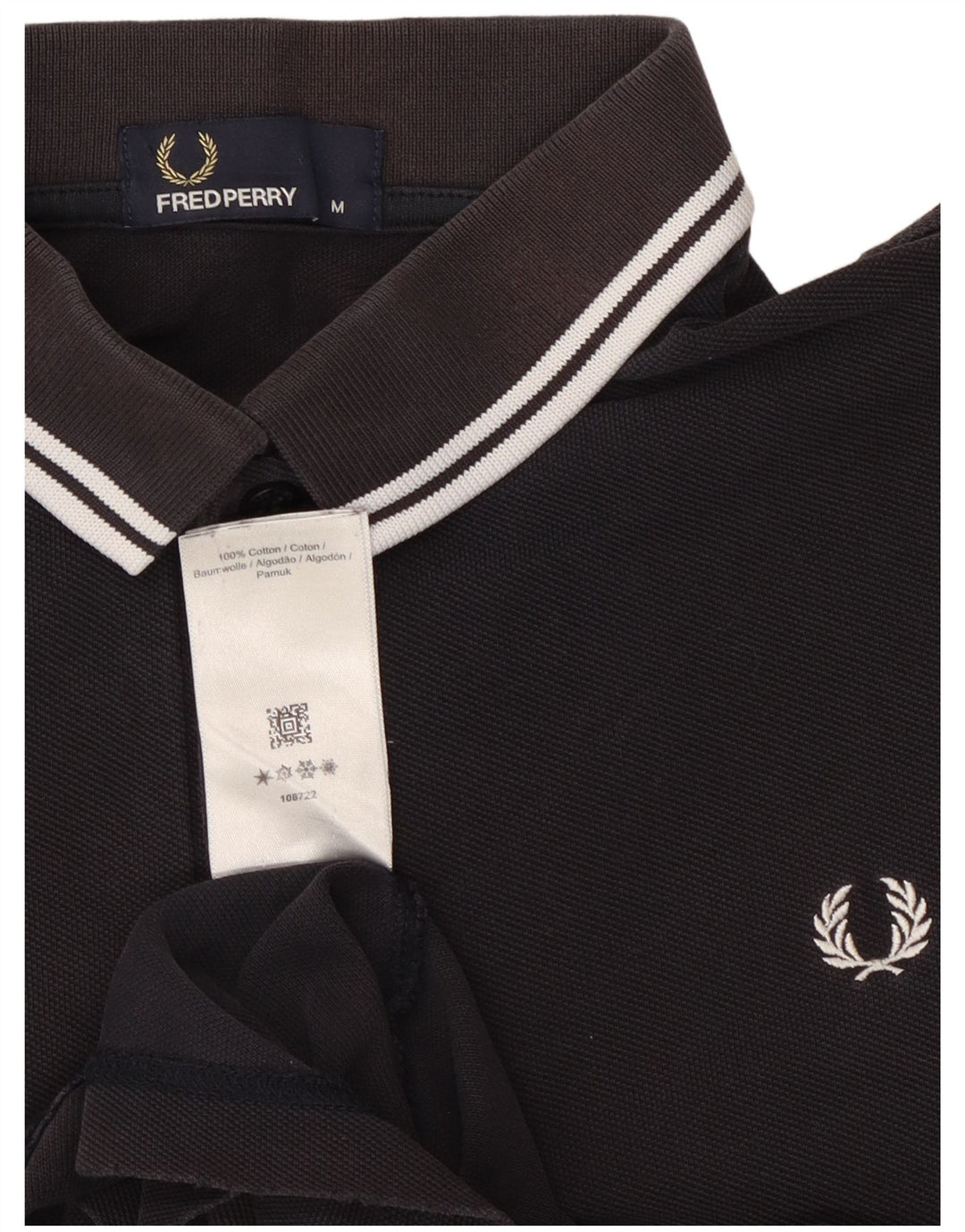 Fred Perry Herren-Poloshirt, mittelmarineblaue Baumwolle