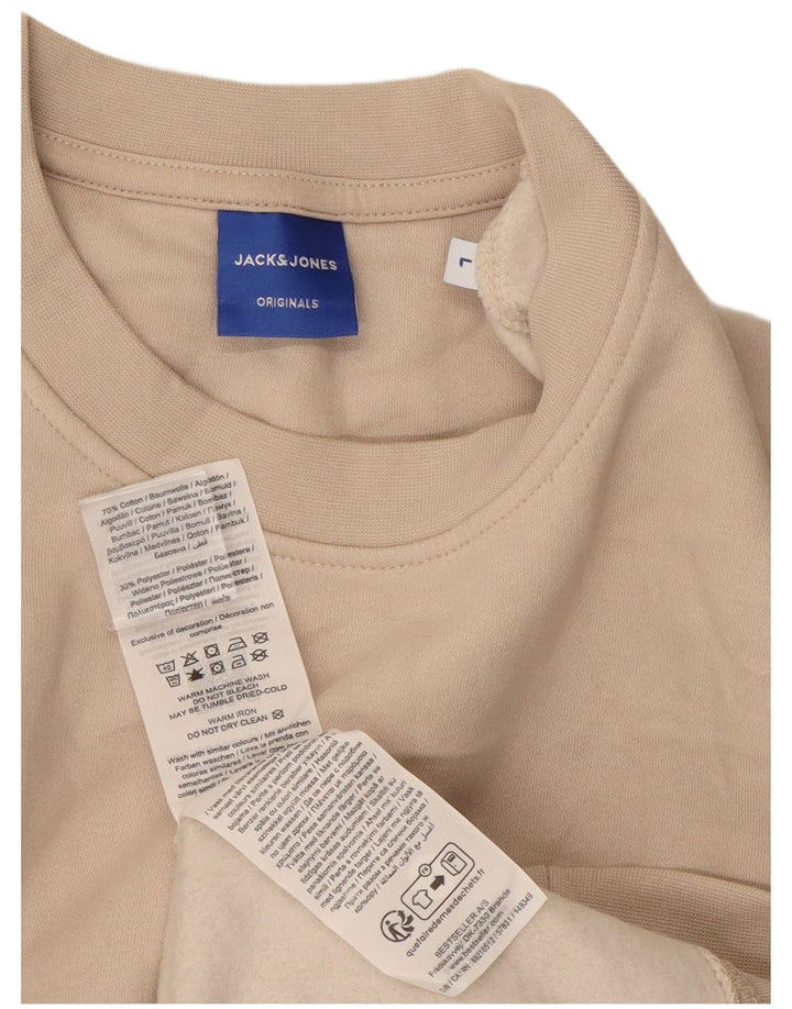 Jack & Jones Herren-Sweatshirt, Pullover, Größe L, Beige, Baumwolle
