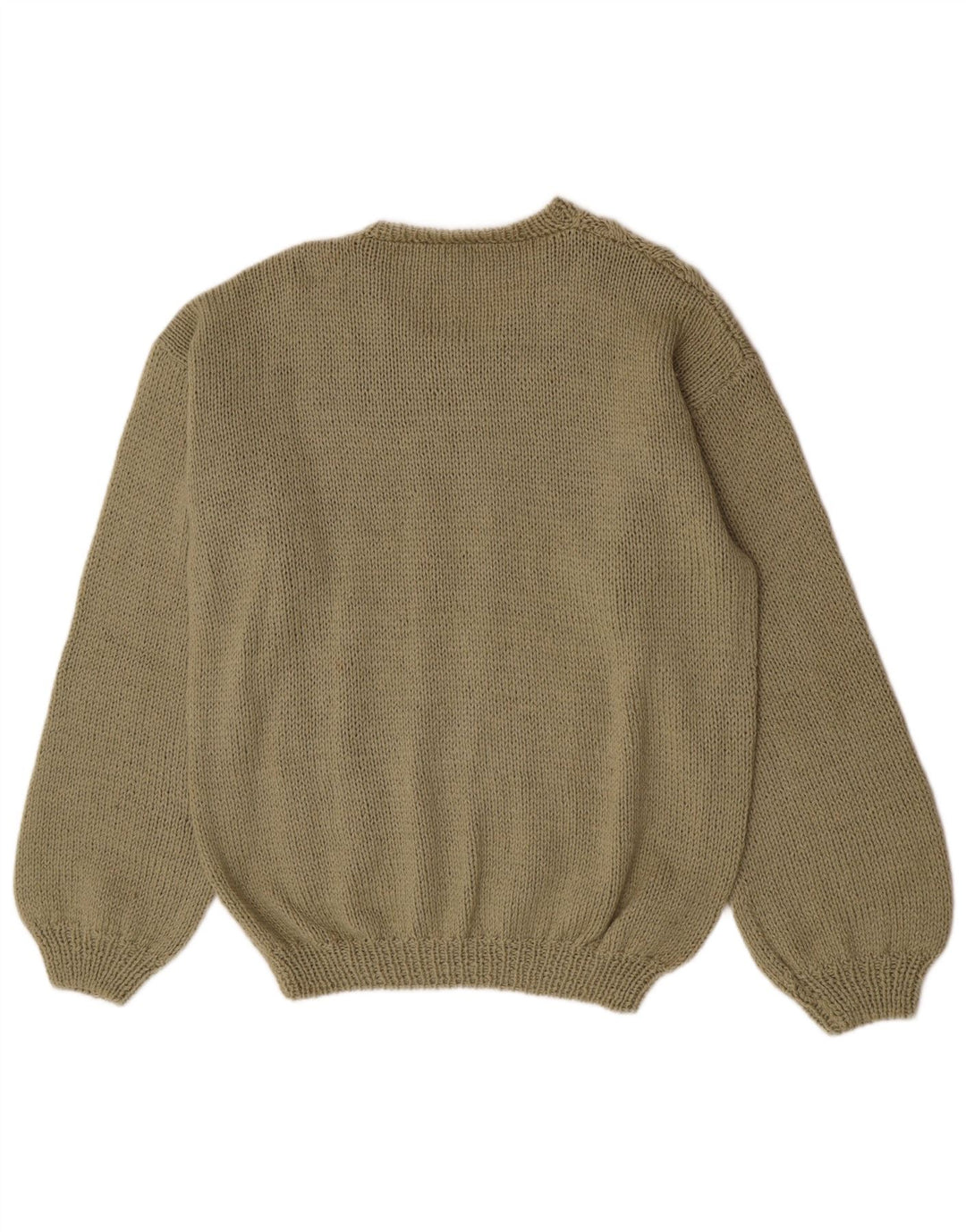 Vintage Herren Pullover mit Rundhalsausschnitt, Größe L, Grün
