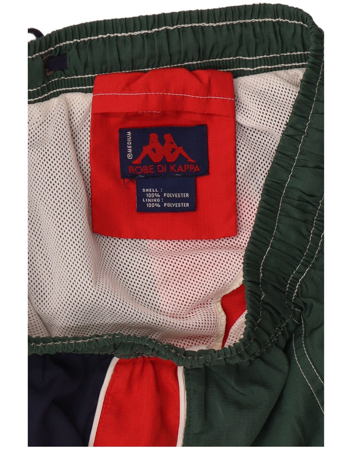 KAPPA Herren-Badeshorts aus mittelgrünem Colourblock-Polyester