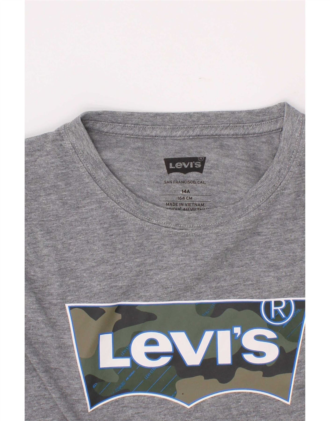 Levi's Jungen Grafik-T-Shirt-Oberteil, 13–14 Jahre, Grau
