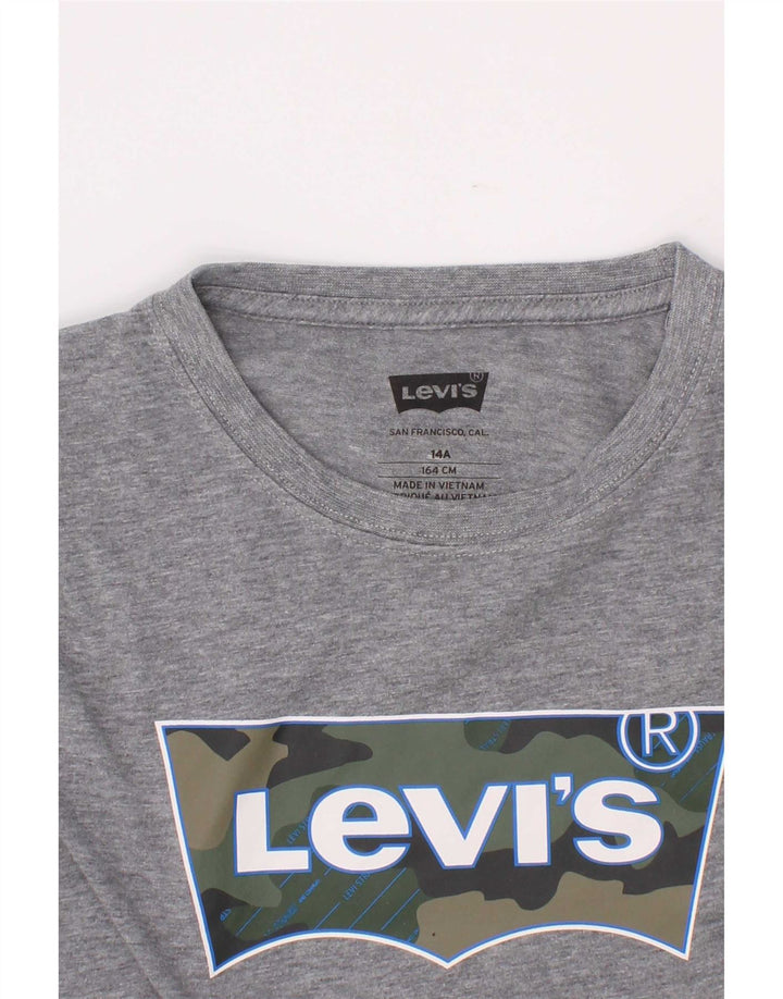 Levi's Jungen Grafik-T-Shirt-Oberteil, 13–14 Jahre, Grau