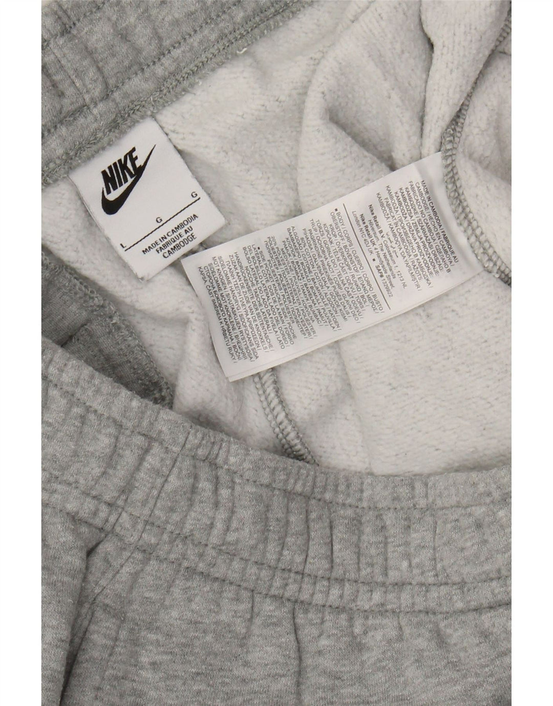 NIKE Herren-Trainingshose, Jogginghose, groß, grau gefleckte Baumwolle