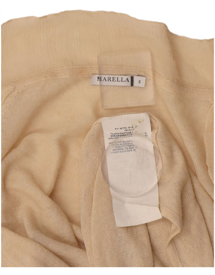 Offener Cardigan für Damen von Marella, Gr. 10, Small, Beige, Leinen