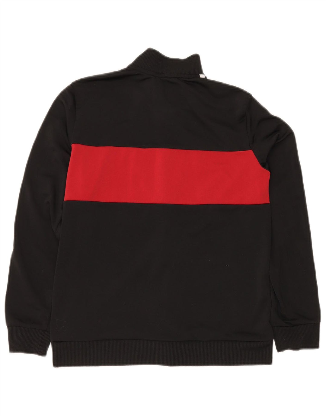 ADIDAS Jungen-Trainingsanzug-Top-Jacke, 11–12 Jahre, schwarzes Colourblock-Polyester