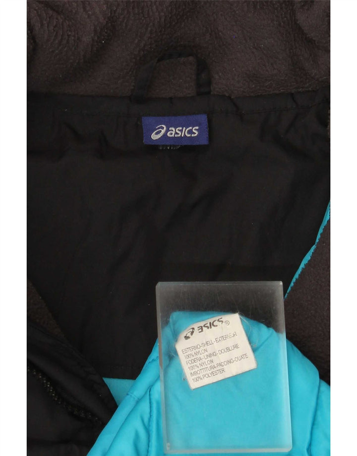 Asics Herren-Windbreakerjacke mit Kapuze, Gr. 40, großes schwarzes Nylon