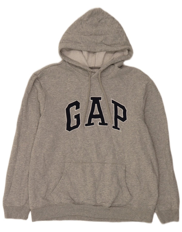 Gap Graphic Hoodie-Pullover für Damen, UK 16, Größe L, grau meliert, Baumwolle