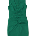 Ärmelloses, figurbetontes Damenkleid von Coast mit durchgehendem Reißverschluss, UK 12, Mittelgrün, Polyester
