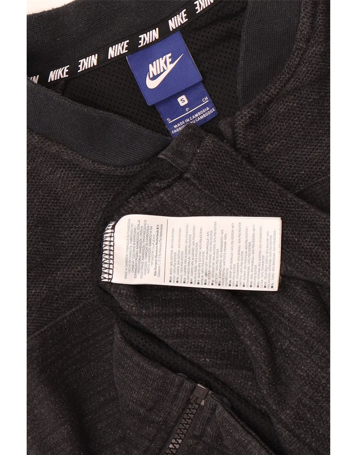 Nike Herren-Trainingsanzug-Oberteil, Jacke, klein, grau gestreift, Baumwolle