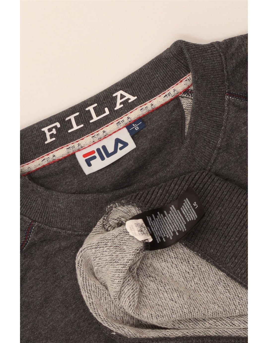 Fila Herren Grafik-Sweatshirt-Pullover, große graue Baumwolle