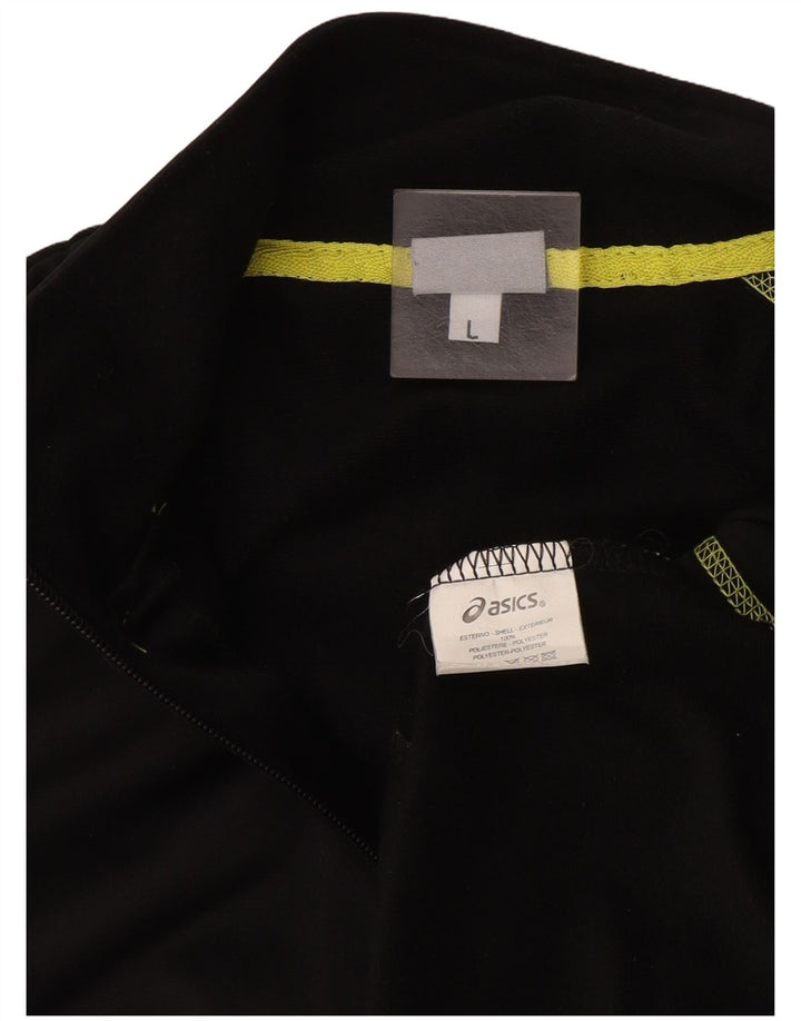 Asics Damen-Trainingsanzug-Top-Jacke UK 16 Large Schwarz Polyester