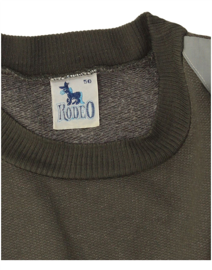Rodeo Herren-Sweatshirt-Pullover IT 50 Medium Khaki Colourblock Polyacryl