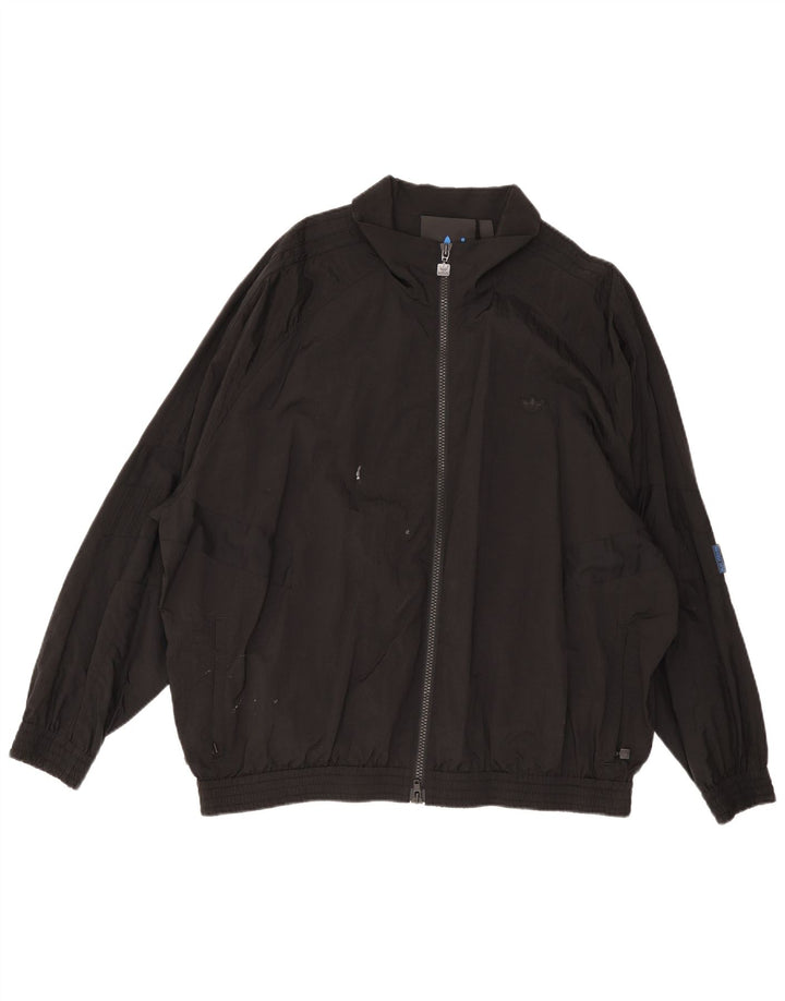 Adidas Herren Loose Fit Bomberjacke UK 42 XL Schwarz Polyamid