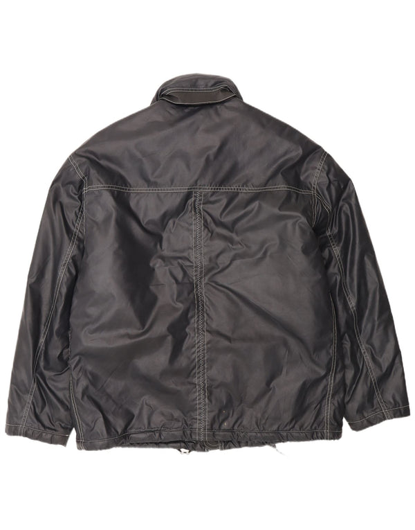 Wampum Herren-Utility-Jacke mit Kapuze, UK 42 XL, schwarzes Nylon