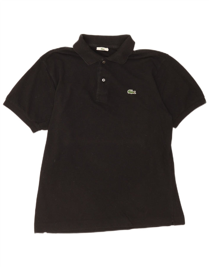 Lacoste Herren-Poloshirt, Größe 4, mittelgroß, schwarze Baumwolle