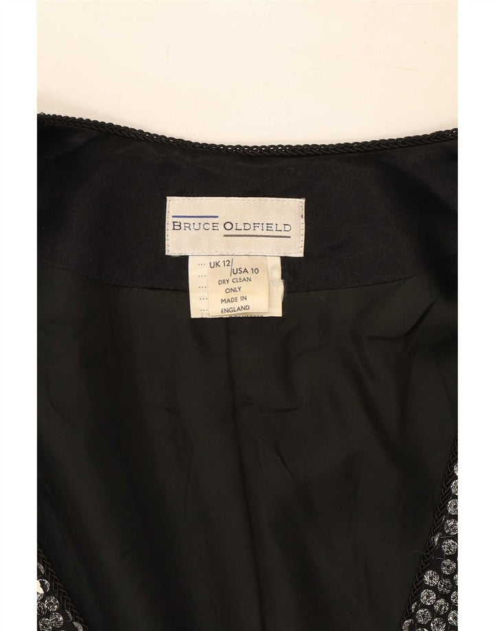 Bruce Oldfield Damen Blazer Jacke UK 12 Medium Silber
