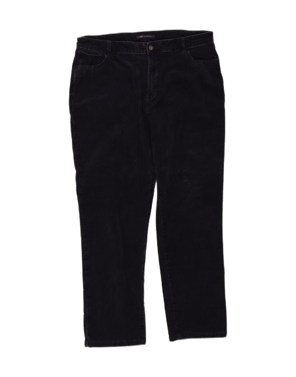 Marks & Spencer Damen Cordhose mit hoher Taille, UK 18, XL, W34, L27, Marineblau B