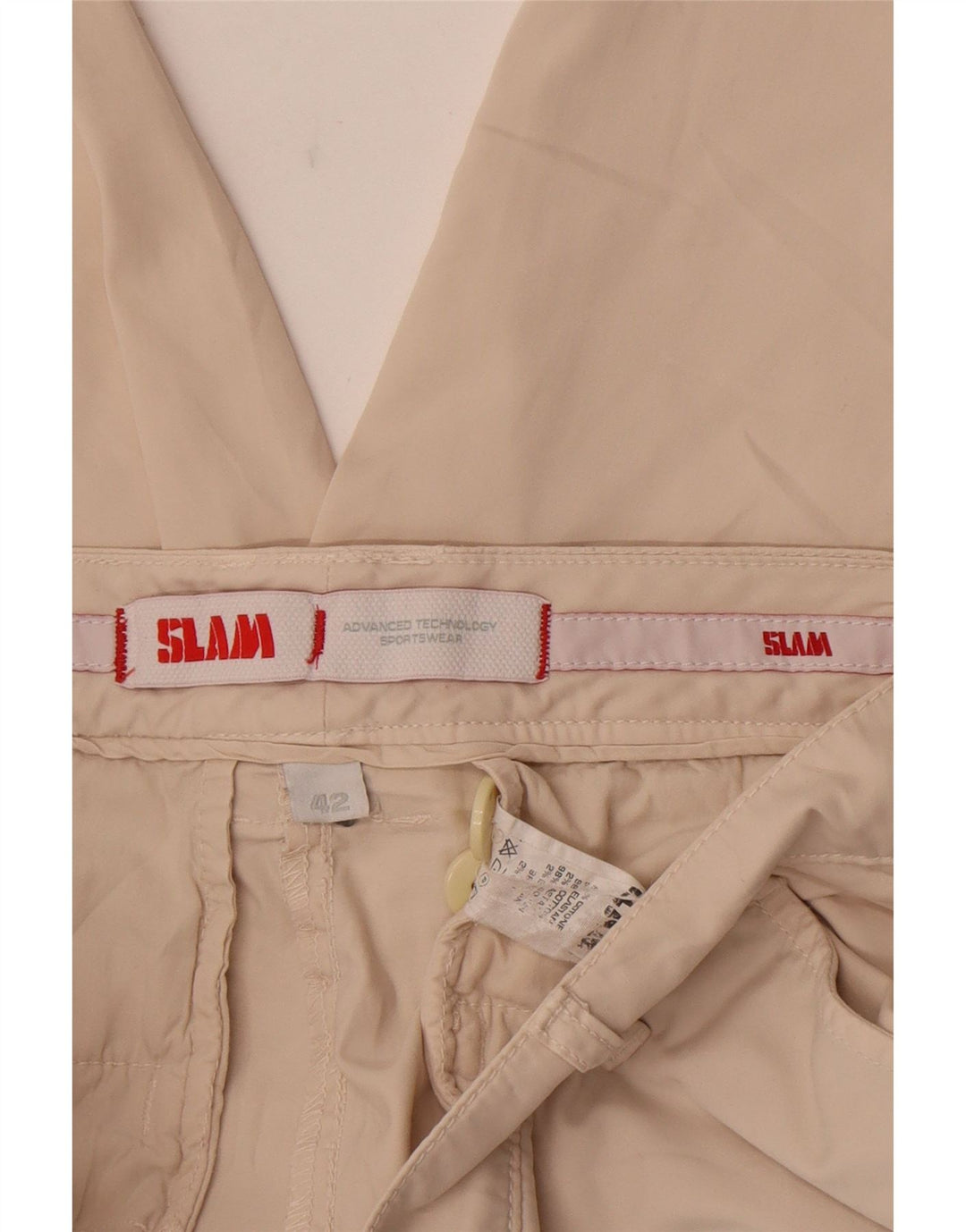 Slam Damen Chinoshorts IT 42 Medium W30 Beige Baumwolle