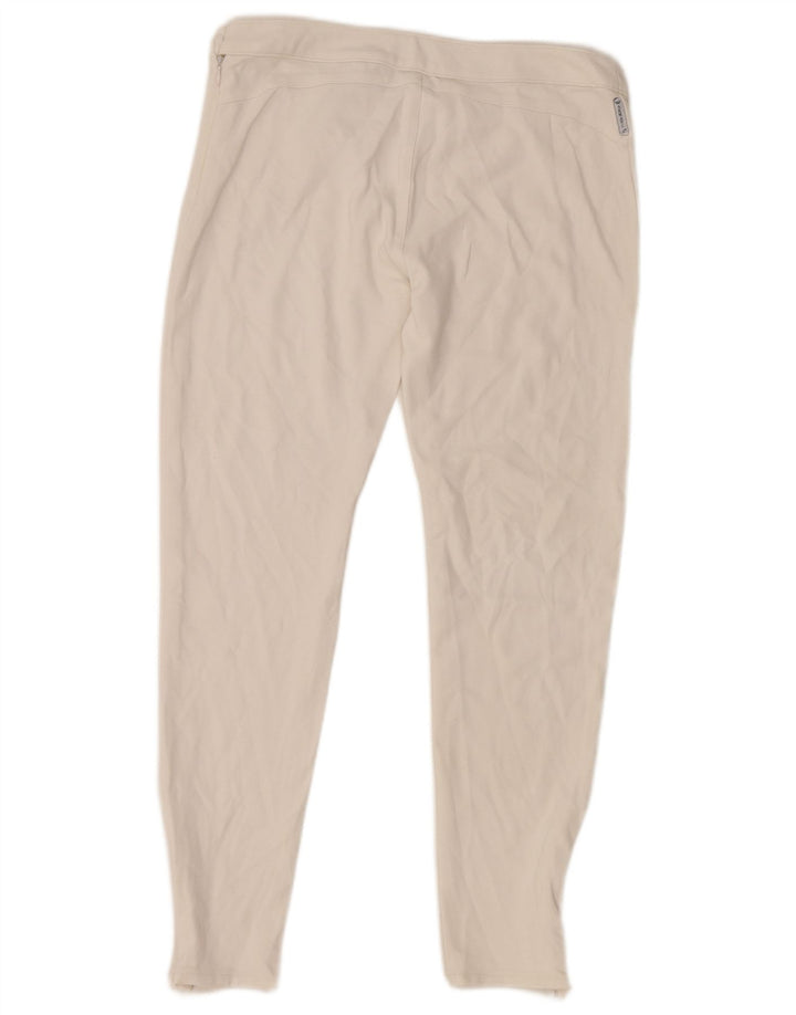 Armani Damen Slim Freizeithose Medium W30 L26 Weiße Viskose