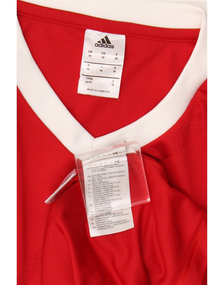 Adidas Herren Climalite Top Langarm Mittelrotes Polyester