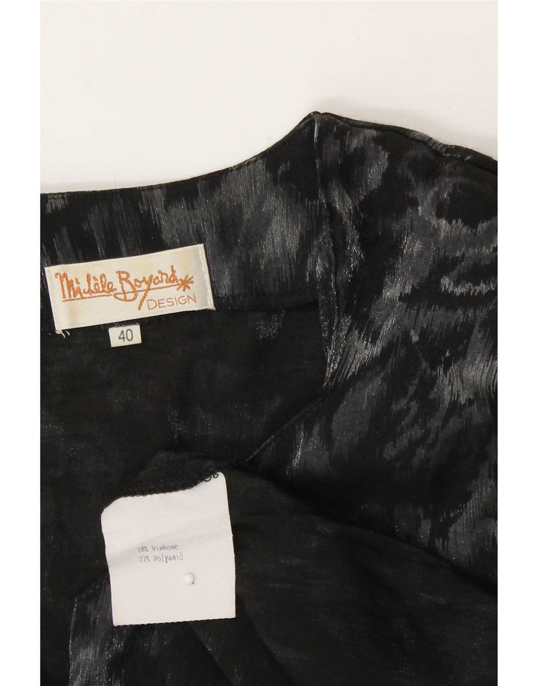 Michele Boyard Damen Longline-Hemdbluse EU 40 Mittelschwarz geblümt