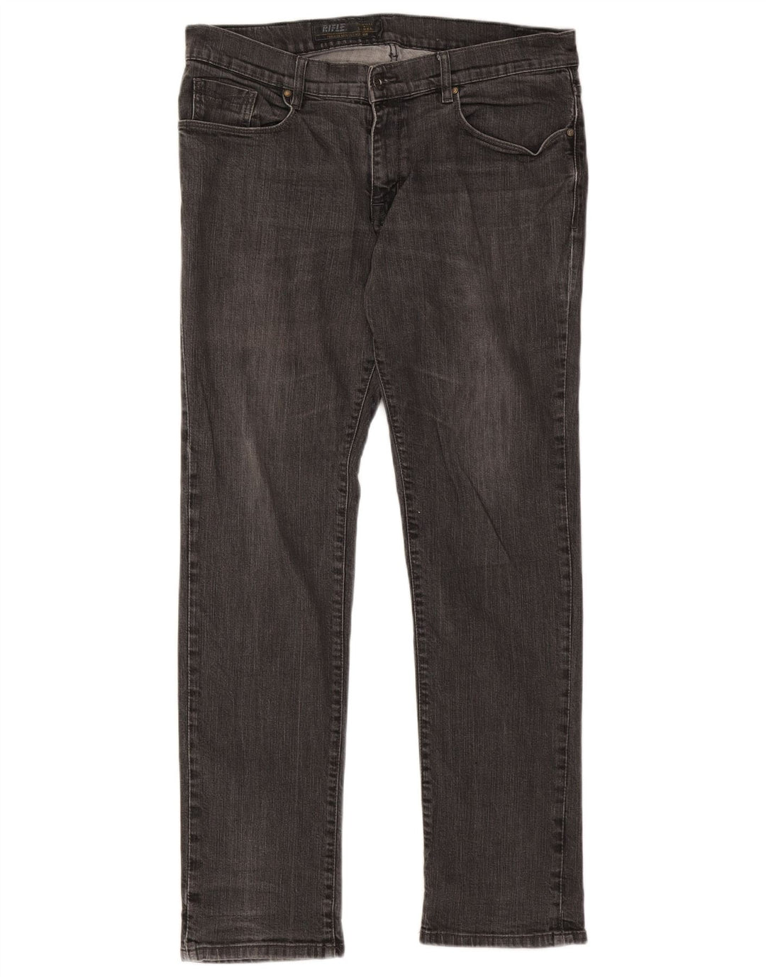Rifle Herren Slim Jeans IT 52 XL W38 L33 Graue Baumwolle
