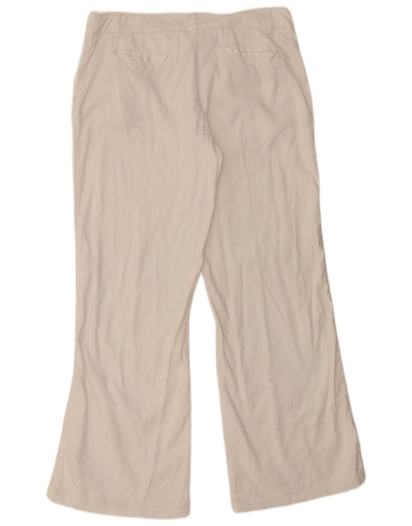 Marlboro Classics Damen Bootcut Chino Hose EU 44 XL W34 L31 Weißer Flachs