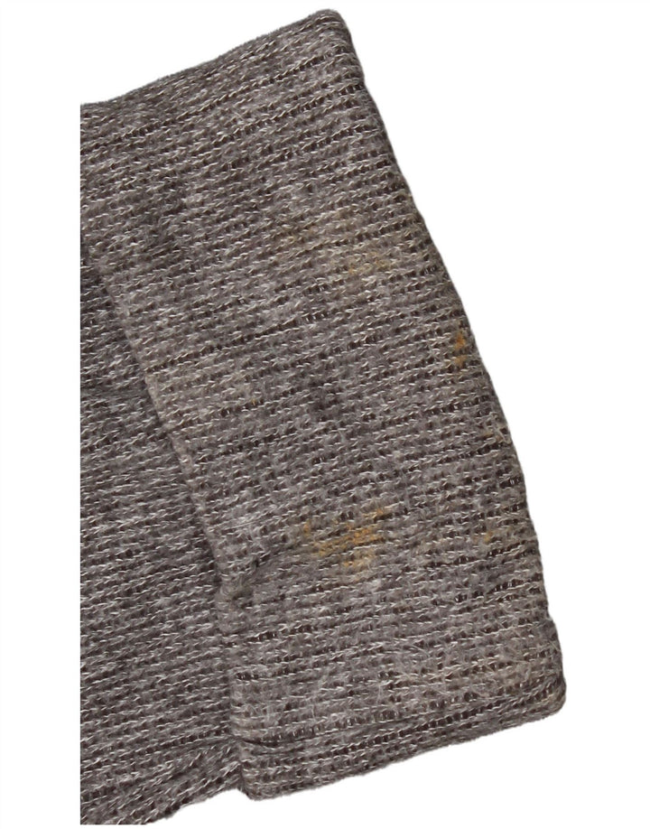 Zara Damen Crop Rollkragenpullover Pullover UK 14 Mittelgrau meliert