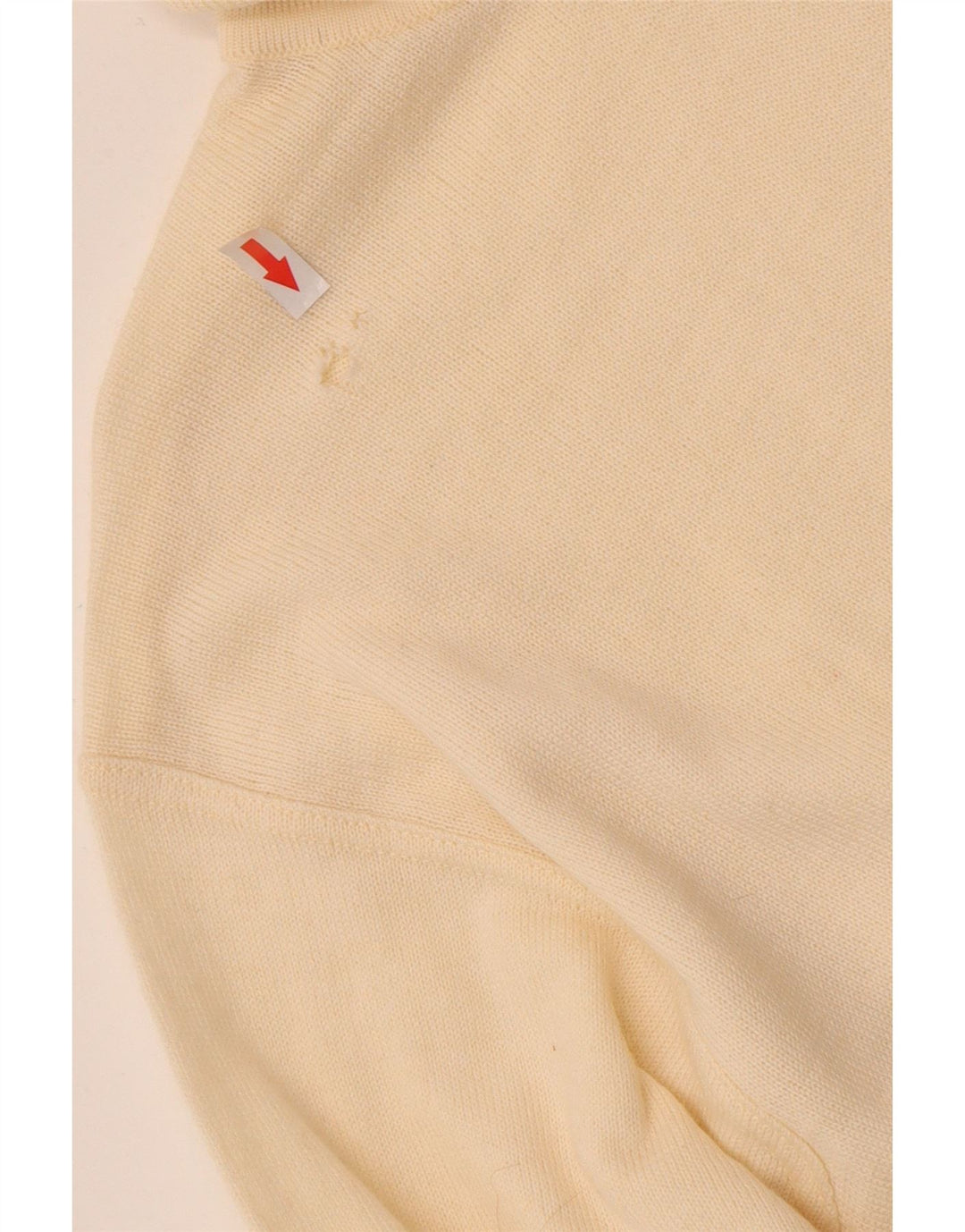Vintage Herren Rollkragenpullover IT 48 Medium Off White Polyacryl