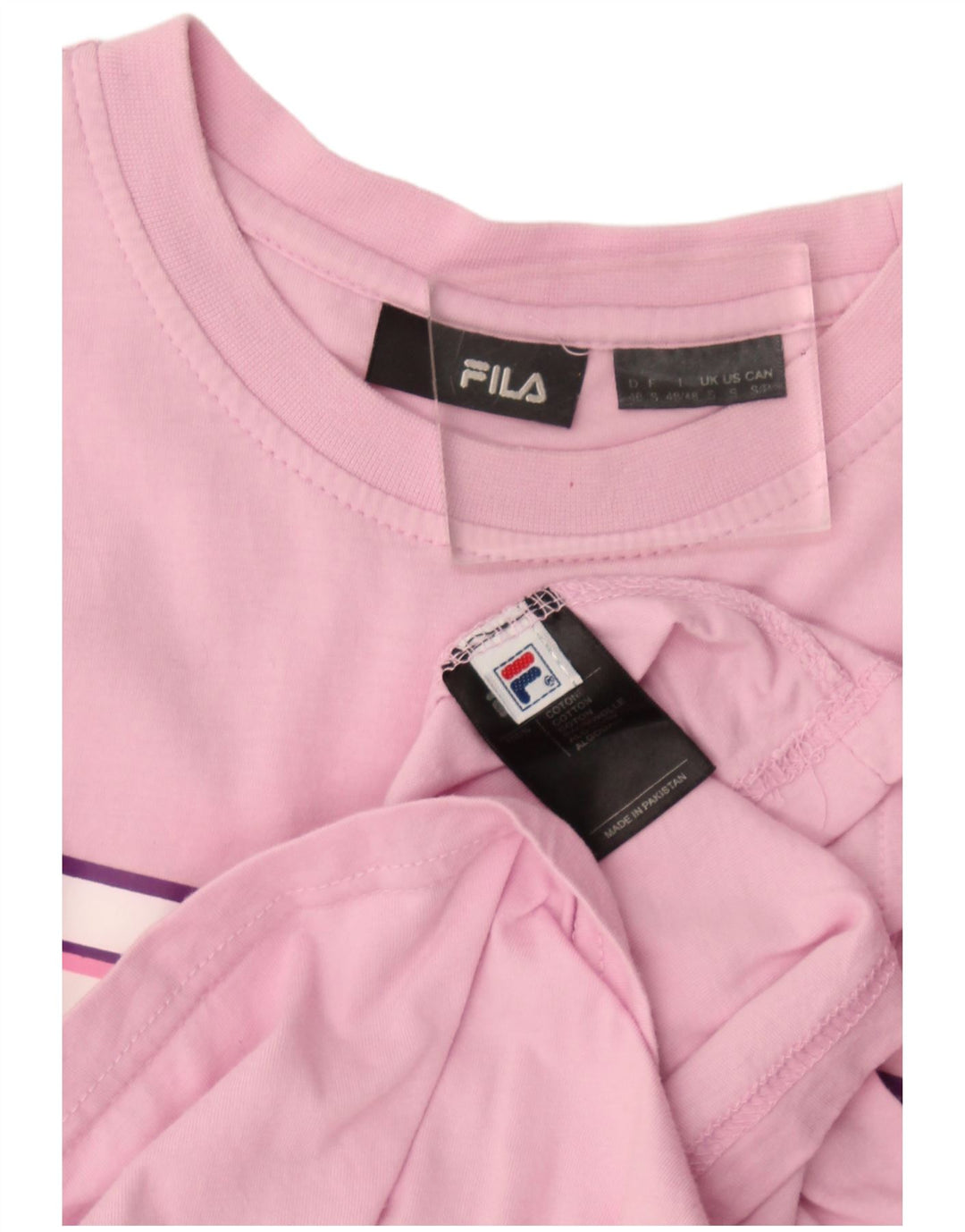 Fila Herren Grafik T-Shirt Top Small Pink