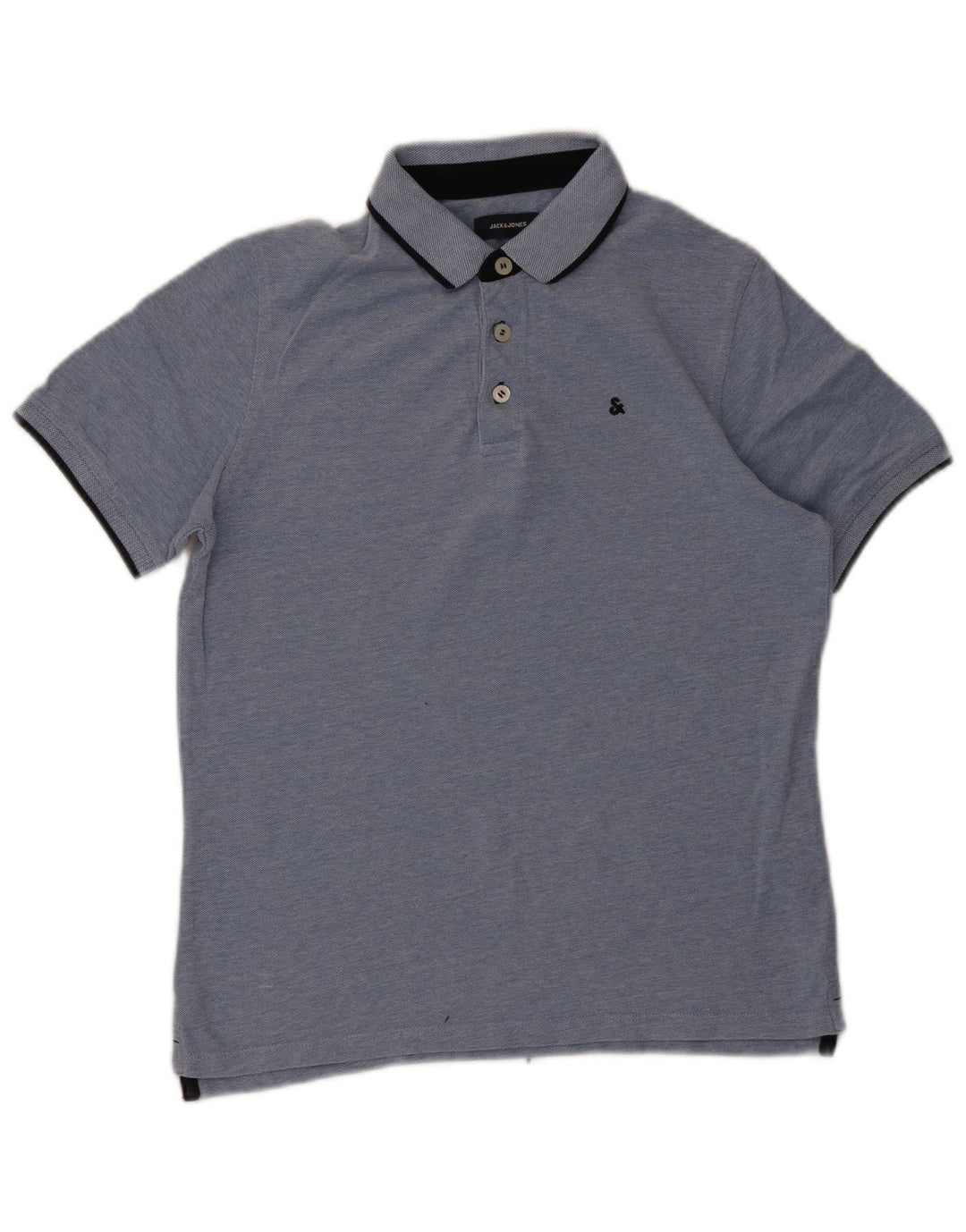 Jack & Jones Herren-Poloshirt aus mittelblauer Baumwolle