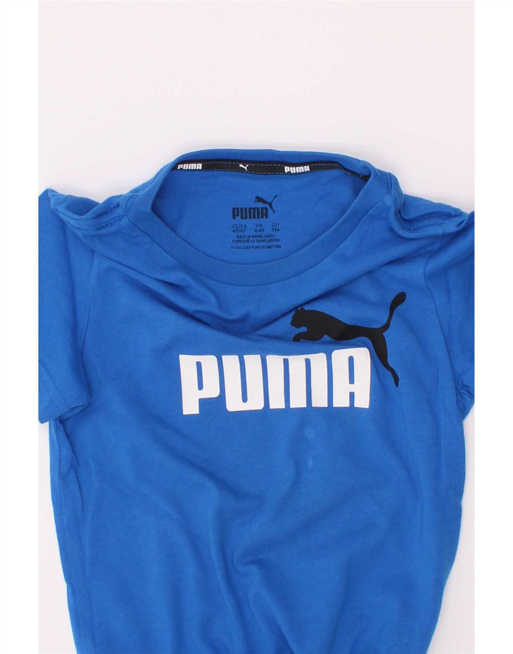 Puma Jungen Grafik T-Shirt Top 3-4 Jahre Blau