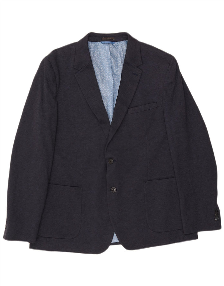 MARKS & SPENCER Herren-Blazer mit 2 Knöpfen, schmale Passform, UK 46, XL, Marineblau