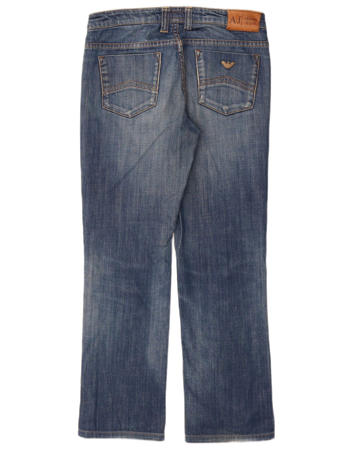 ARMANI Damen Indigo Straight Jeans W27 L28 Blaue Baumwolle