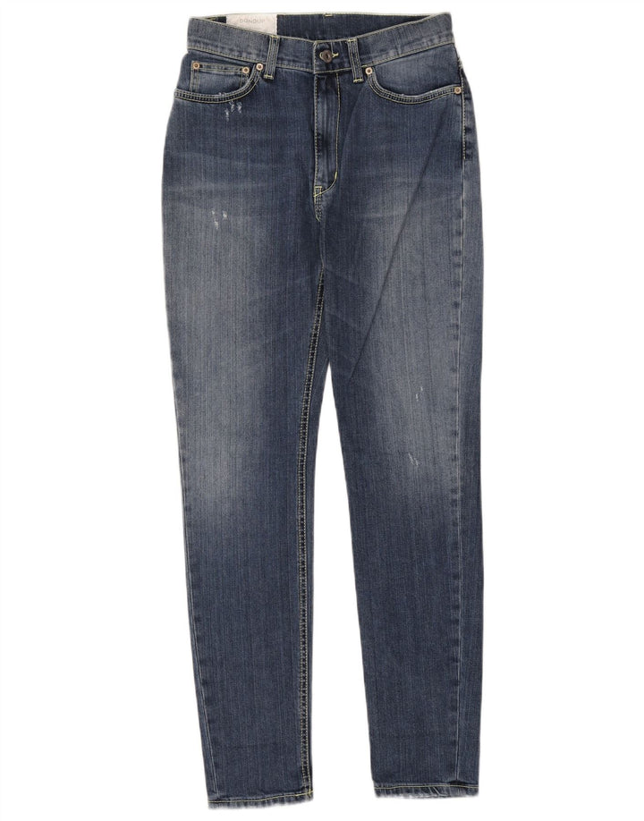 Dondup Damen Distressed Skinny Jeans W27 L29 Blaue Baumwolle