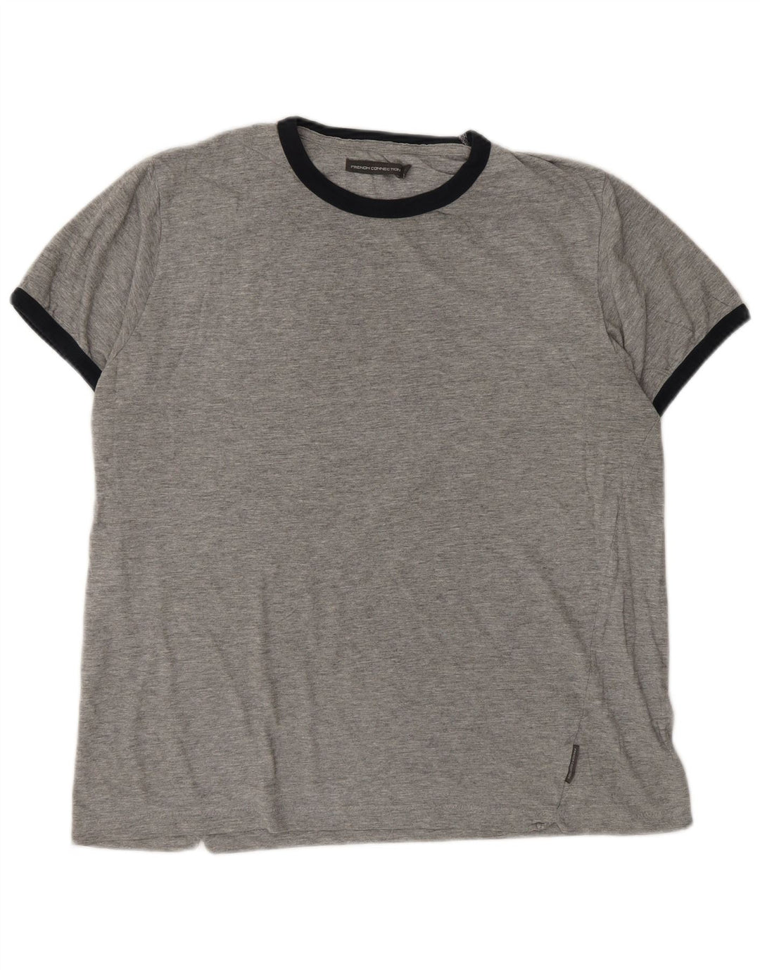 French Connection Herren T-Shirt Top XL Grau Baumwolle